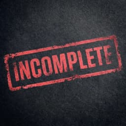 INCOMPLETE status stamp